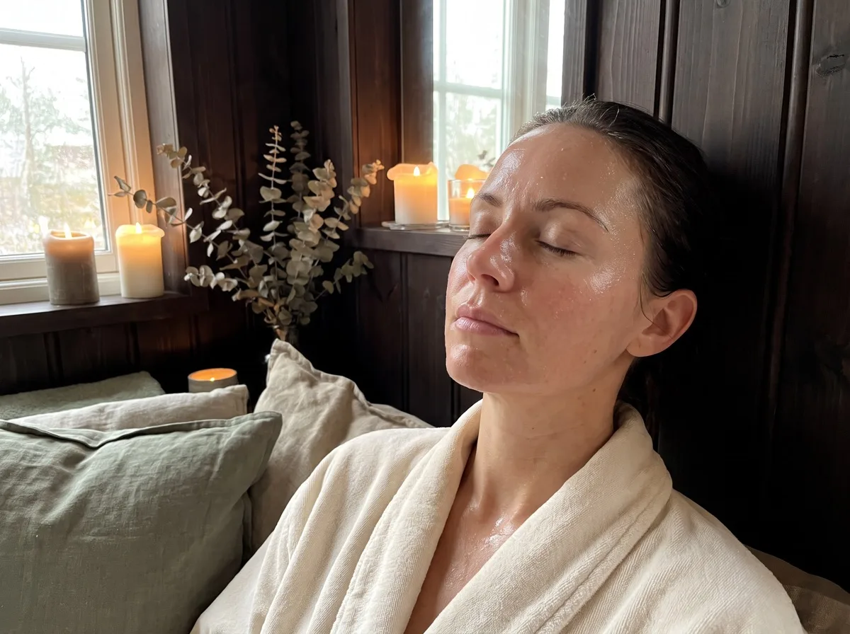 Close-up of radiant, glowing skin after a facial